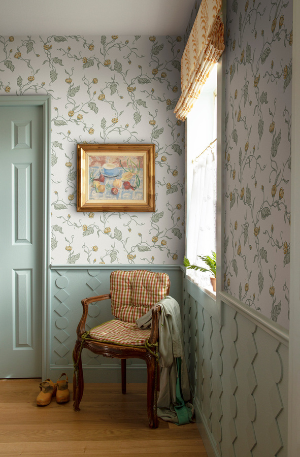 Sandberg Tapete Elmire Botanical Floral in Green und Beige, Vlies-Tapete im skandinavischen Design - Bild 1