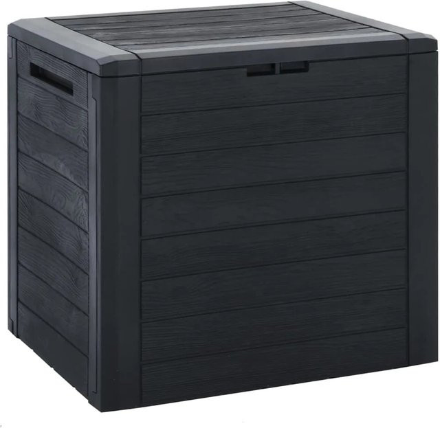 vidaXL Gartentruhe Anthrazit aus Polypropylen B/T/H: 58,5 x 46 x 55 cm - Bild 1