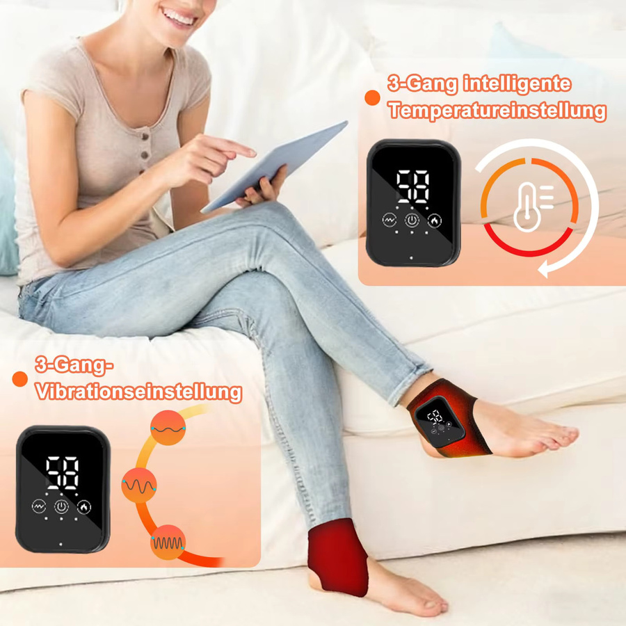 Jitesy Fußvibrationsgerät mit Wärmekompresse, 2 Stück, Unisex - Bild 2