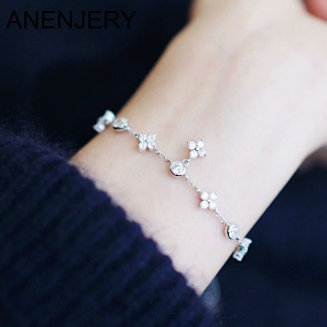 ANENJERY Armband, Zirkonia, Silber, Damen - Bild 1