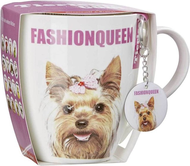 Ritzenhoff & Breker Jumbotasse Fashionqueen aus Keramik in Weiß, 600 ml - Bild 1