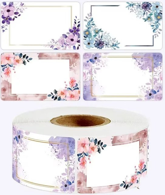 Sonnenblumen Aufkleber Rollen für Blumen-Namensschilder, Mehrfarbig, Papier - Bild 1