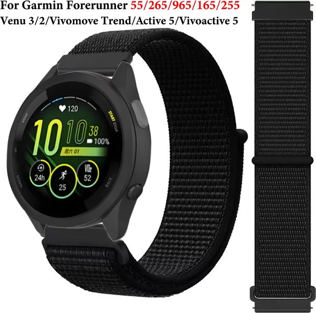 ZHANGU Uhrenarmband Nylon, Schwarz, Unisex - Bild 1