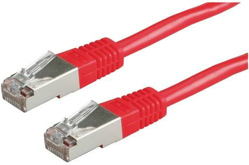 Value RJ45 Patchkabel CAT 6 S/FTP Ethernet LAN Rot, Länge: 0,50 m - Bild 1
