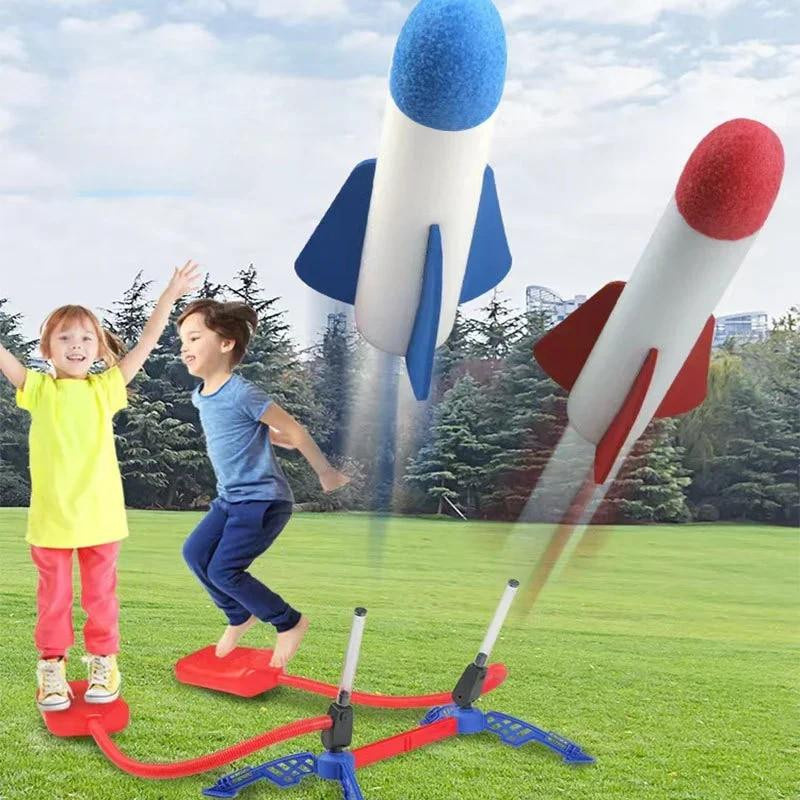 Cool Studio Weltraumrakete Air Stomp Rakete Fuß Pumpe Launcher Spielzeug - Bild 2