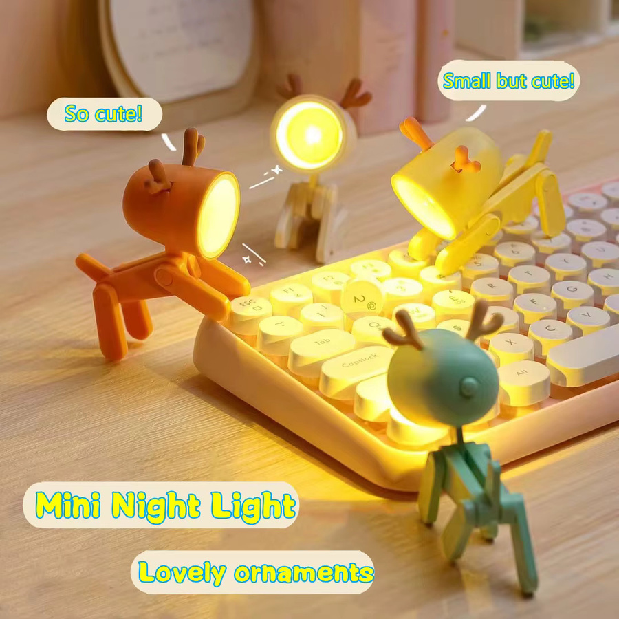 IEEYEEY LED Mini Nachtlicht Cartoon Polizei Schreibtischlampe als Kinder Desktop Ornament - Bild 1