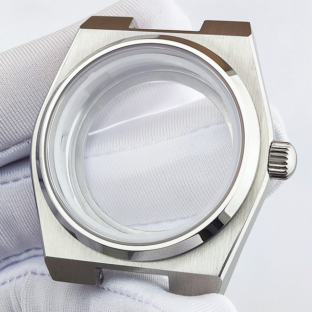 OUMASHI Uhrengehäuse Edelstahl, Silber, 40 mm, Herren - Bild 1
