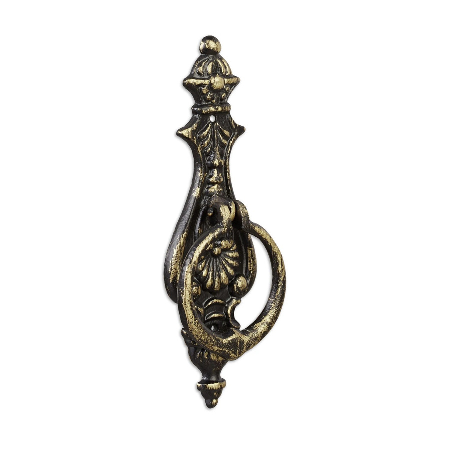 Relaxdays Türklopfer aus Gusseisen im Landhausstil, Farbe Schwarz Bronze Antik, B/H/T: 24 x 8,5 x 3 cm - Bild 2
