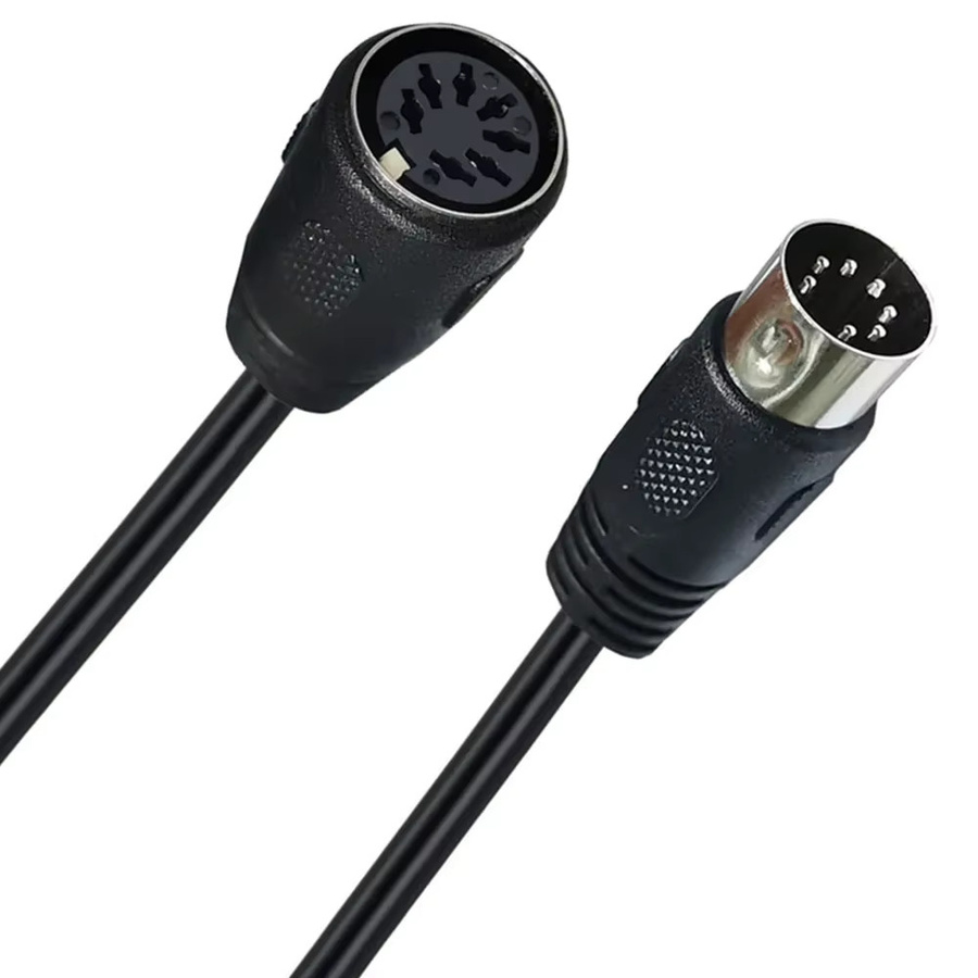 BSN 7-poliges Midi-Kabel Stecker-Buchse für Bang & Olufsen, Naim und Quad Stereo-Systeme in Schwarz - Bild 2