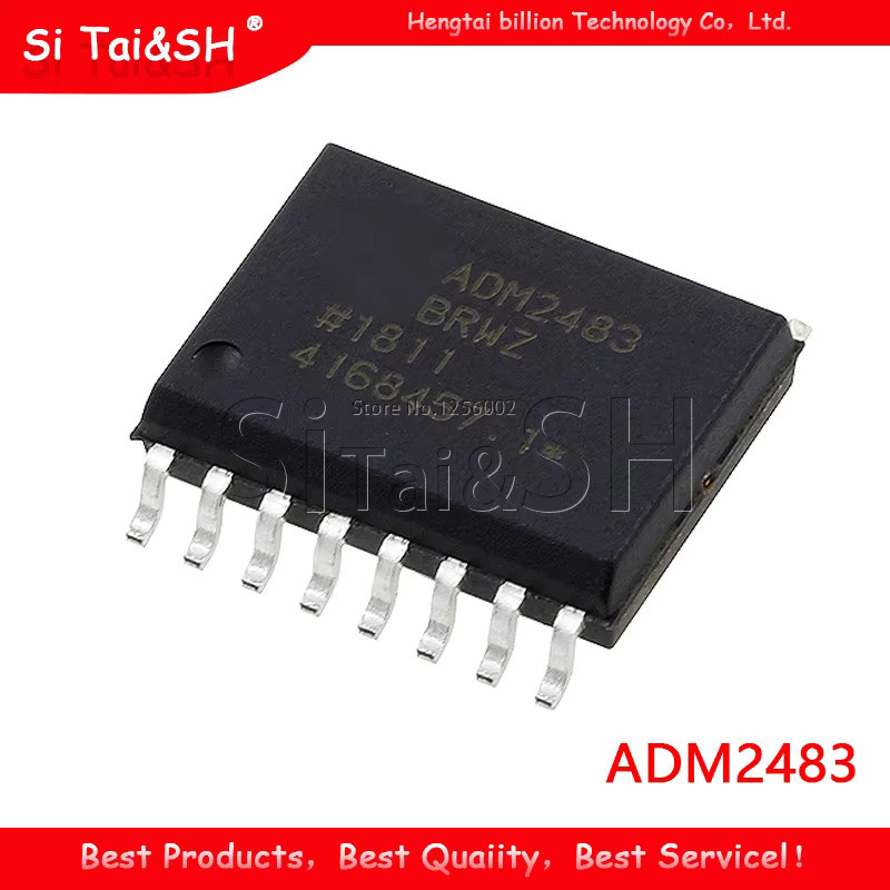 Si Tai&SH Elektronik-Komponenten Set mit ADM2483BRWZ, ADM693FARWZ, ADM2485BRWZ, ADM2486BRWZ und ADM3054BRWZ in Schwarz, SOP16 Gehäuse - Bild 2