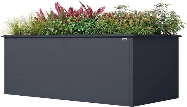 Weka Metall-Hochbeet Gary XL in Anthrazit, B: 200 cm, T: 100 cm, H: 77 cm - Bild 1