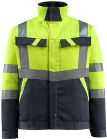 Mascot Forster Arbeitsjacke Größe M in Gelb/Schwarzblau nach EN ISO 20471 Klasse 2 - Bild 1
