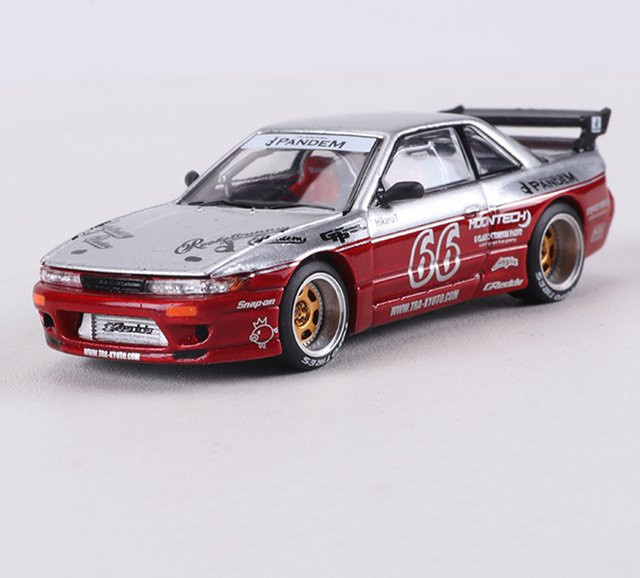 Bburago POP RACE 1:64 Pandem S13, Modellauto, Metall, 1:64 - Bild 1