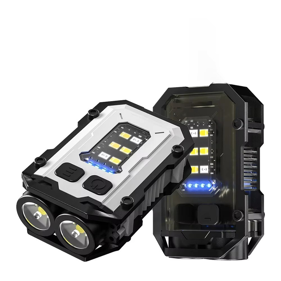 JIASHUAIXIN Mini EDC Schlüsselbund Taschenlampe, USB wiederaufladbare LED Arbeitslampe mit Magnet und wasserdichtem Gehäuse, Schwarz - Bild 7