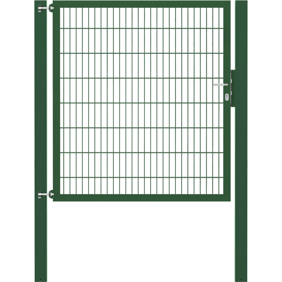 Einzeltor Flexo Plus in Grün mit Pfosten aus Stahl, Breite: 150 cm, Höhe: 160 cm, Pfosten: 100 x 100 cm - Bild 2