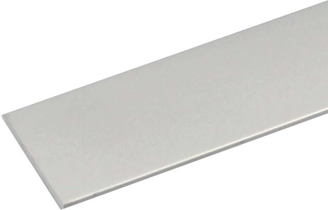 Arcansas Flachstange aus Aluminium in Silber eloxiert, B/H/T: 40 x 3 x 2000 mm - Bild 1