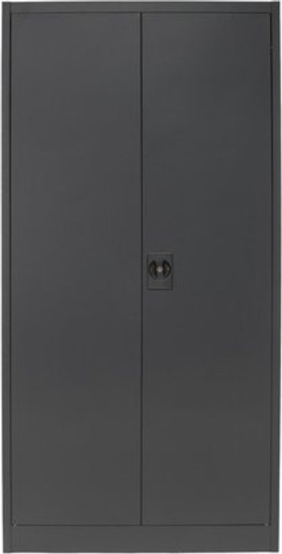 Rikta Metallschrank Anthrazit mit Einlegeböden und Schloss, H 168 cm, B 80 cm, T 40 cm - Bild 3