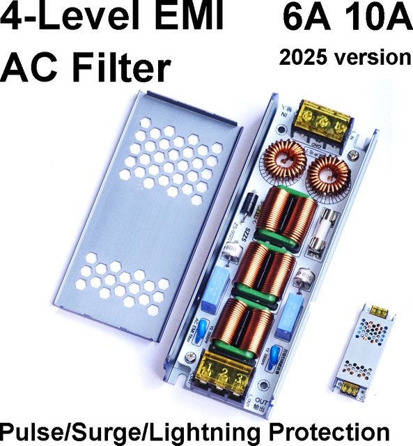 DykbRadio EMI Filter für Audioverstärker zur Leistungsreinigung und zum Überspannungsschutz 110V 220V AC 6A 10A - Bild 1