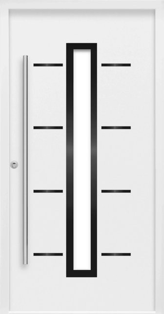 Splendoor Sicherheits-Haustür ThermoSpace Prime Milano RC2 Komfort in Weiß mit Glaseinsatz, B/H: 100 x 210 cm, DIN Links - Bild 1