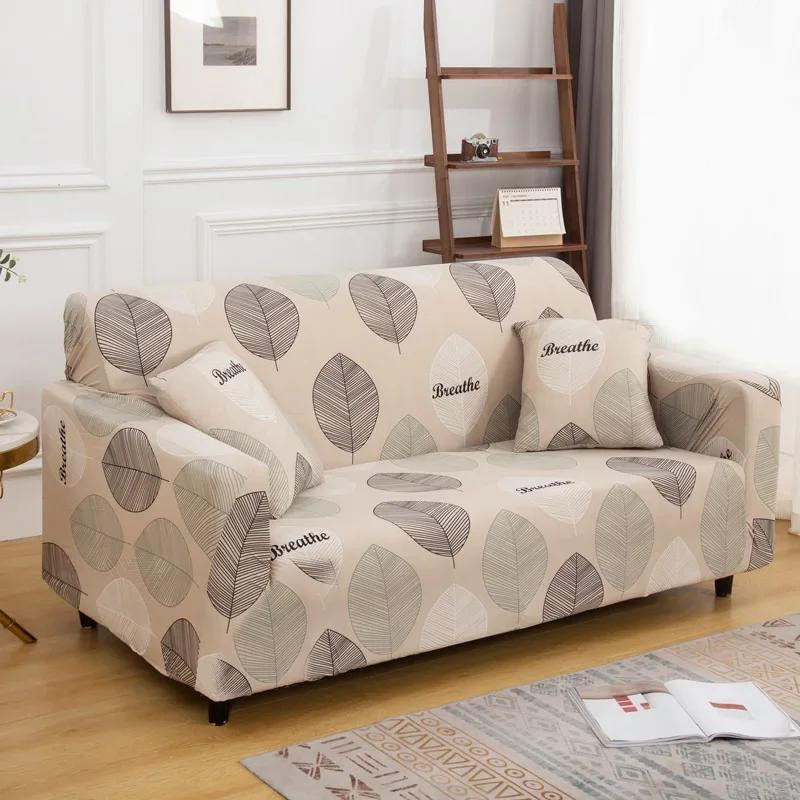 Yiran Furniture Elastischer Sofabezug mit geometrischem Design, Waschbarer Stretch-Couchbezug aus Polyester, Breite: 90-140 cm - Bild 2