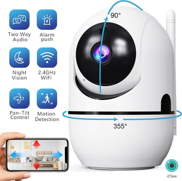 XVIM Smart Home Überwachungskamera PTZ mit 2K 3MP Auflösung, KI-Erkennung, Nachtsicht und automatischer Verfolgung in Weiß - Bild 1