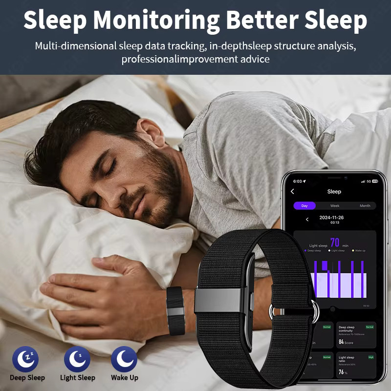 LIGE Smartwatch Smartband mit Gesundheitsmonitor und Schrittzähler, wasserdicht, Unisex, Schwarz oder Pink - Bild 4