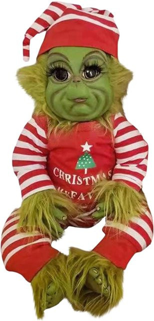 Grinchs Weihnachtsüberraschung, Niedliche Puppe Plüsch, Rot, Grün - Bild 1