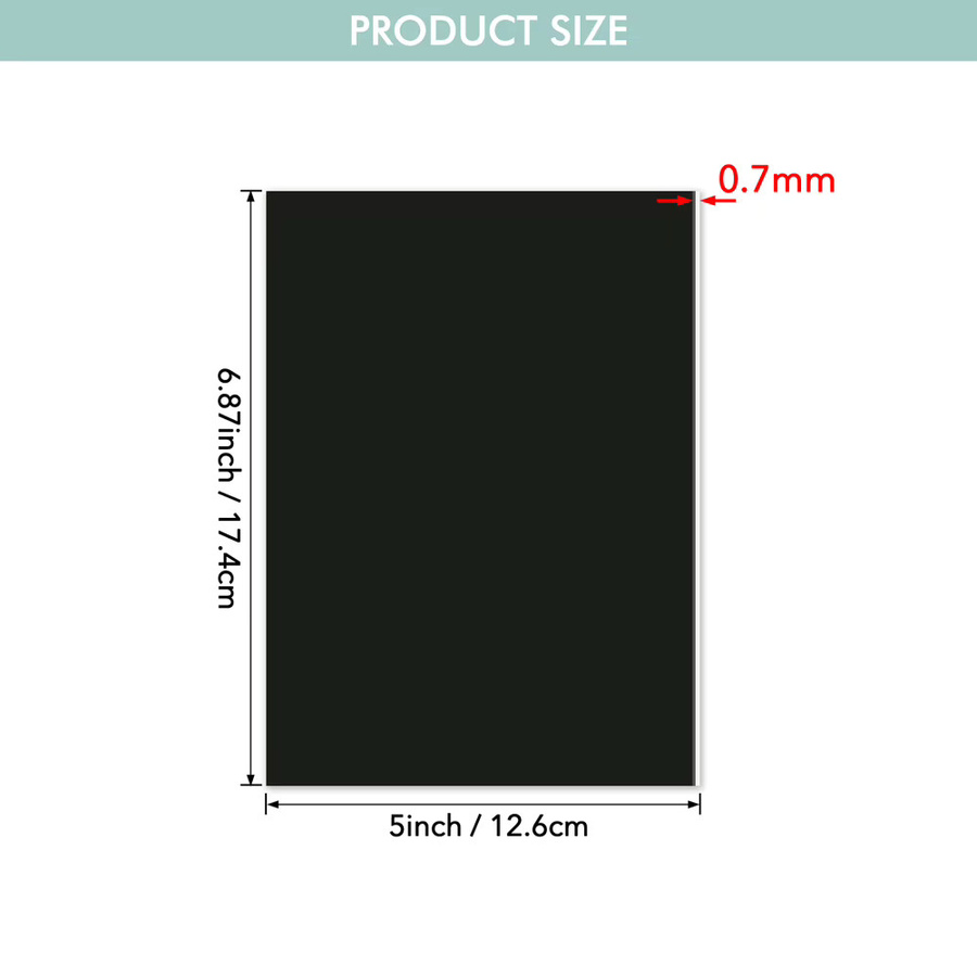10 Stück Gummi-Magnetplatten in Schwarz zur Aufbewahrung von Stanz- und Stempelwerkzeugen, B/H: 12,6 x 17,4 cm, Stärke: 0,7 mm - Bild 2