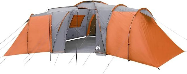 vidaXL Kuppel-Familienzelt für 12 Personen in Grau und Orange, wasserdicht, Artikelnummer 94348 - Bild 1