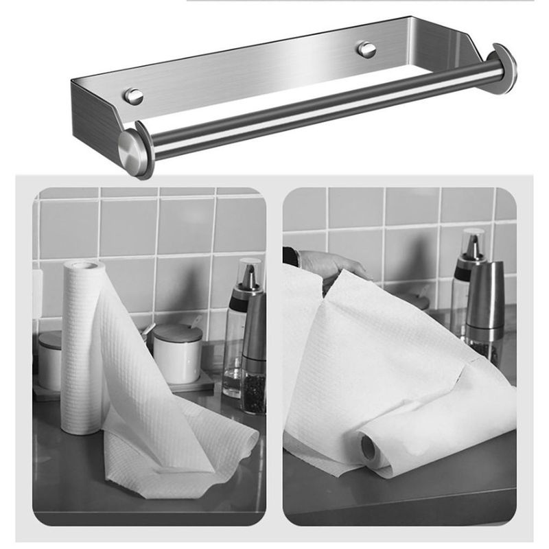 SZwatch Papierhandtuchhalter aus Edelstahl silber, wandmontierter Rollenpapierständer für Badezimmer und Küche - Bild 6
