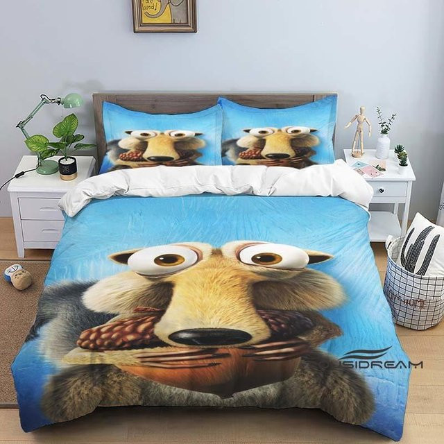 Kinderbettwäsche-Set Ice Age mit Motiv, blau, B/H: 135 x 200 cm - Bild 1
