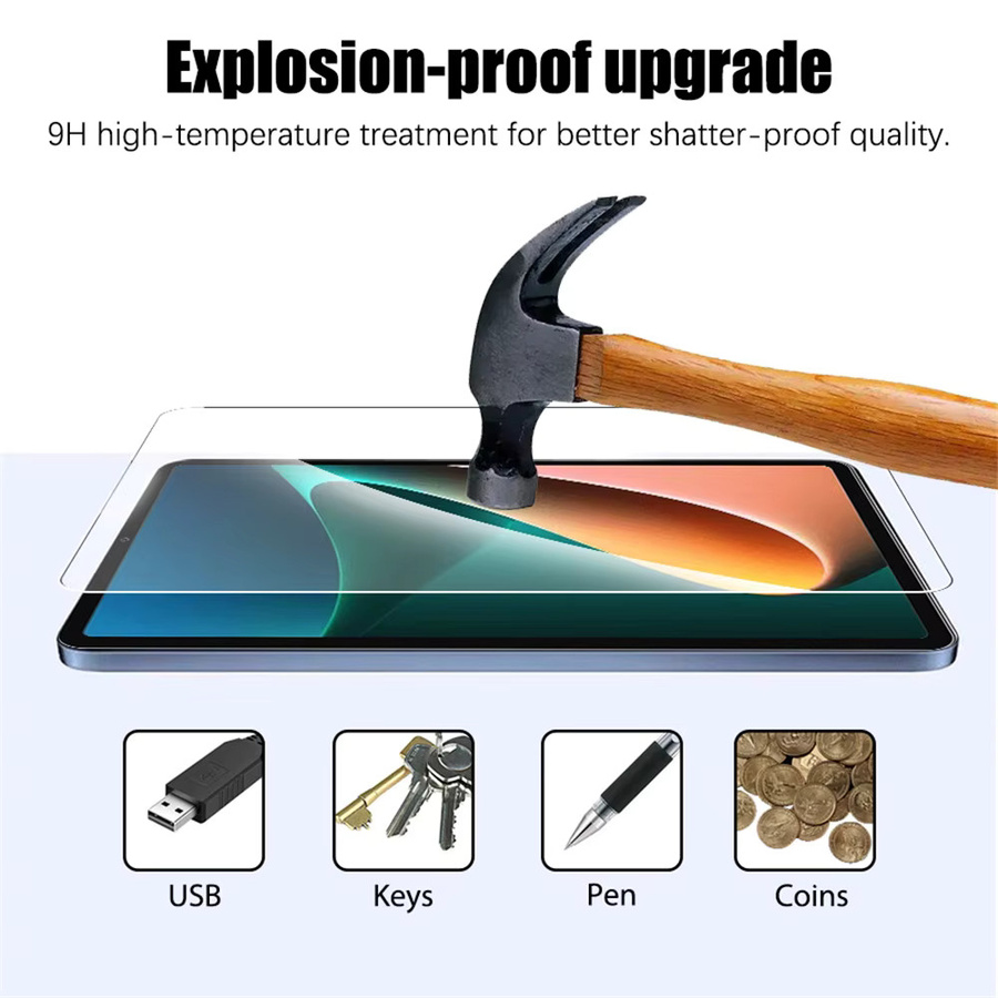 Xiaomi Displayschutzfolie aus 9H gehärtetem Glas in Transparent für Xiaomi Pad 5, Pad 6 Pro und Pad 6s Pro sowie Redmi Pad SE Pro - Bild 4