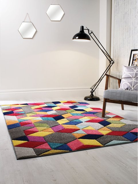 Strapazierfähiger Teppich Kadima Design von MEON in Bunt mit geometrischem Muster, B/B: 200 x 290 cm - Bild 1