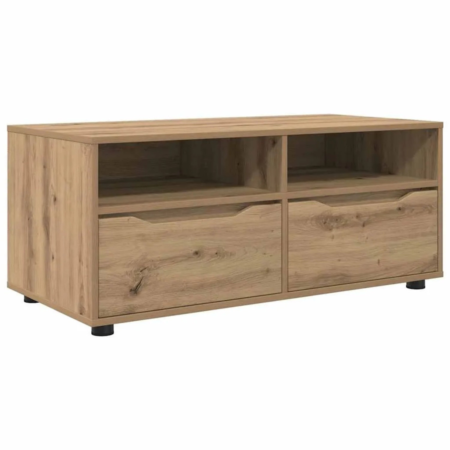 vidaXL TV-Schrank Artisan-Eiche in Braun aus Holzwerkstoff, B/T/H: 100 x 48 x 43 cm - Bild 2