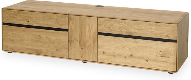 Lowboard MONDO DANORA PLUS aus massiver Asteiche in Braun, B/T/H: 182 x 48 x 54 cm - Bild 1