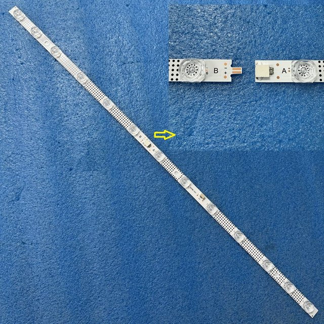 LED Hintergrundbeleuchtung Streifen Set mit 13 LEDs für TCL 32 Zoll Fernseher Modelle 32S335 32S331 32F6B 13EA 4C-LB3213-YH02J in Weiß - Bild 1