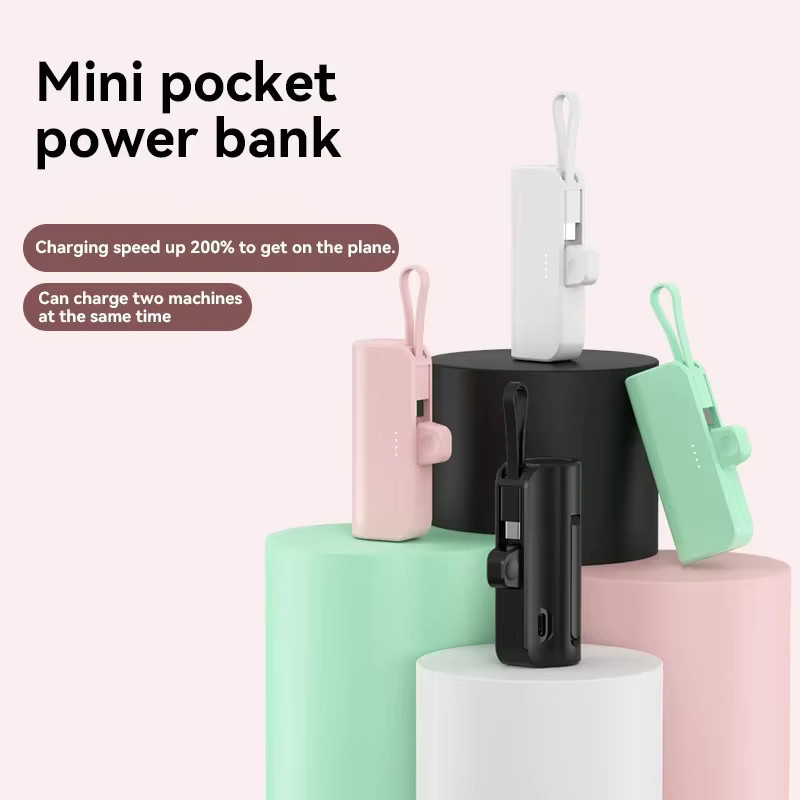 Lenovo Mini Portable Capsule PowerBank 30000mAh mit 2-in-1 Super Fast Charging und Standfunktion in Grün für iPhone und USB-C Geräte - Bild 4
