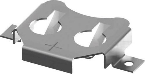 Keystone Electronics 3012 Knopfzellenhalter für CR1616, CR1620, CR1625, CR1632, Horizontal, Oberflächenmontage SMD, Silber - Bild 1