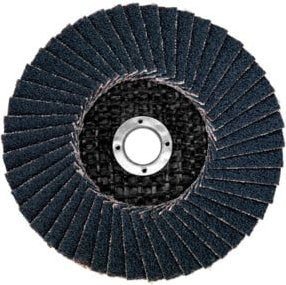 Metabo Lamellenschleifteller aus Zirkonkorund für Stahl und Edelstahl, Durchmesser: 76 mm, Körnung: P 80, Farbe: Schwarz - Bild 1