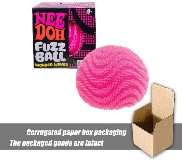 NeeDoh Fuzz Fidget Spielzeug Set Wonder Waves Fuzz Ball & Qualle Squishy - Bild 1