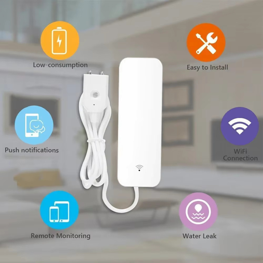 Tuya Smart Wasserlecksensor mit WiFi und Zigbee in Weiß für Smart Life App Benachrichtigungen - Bild 2