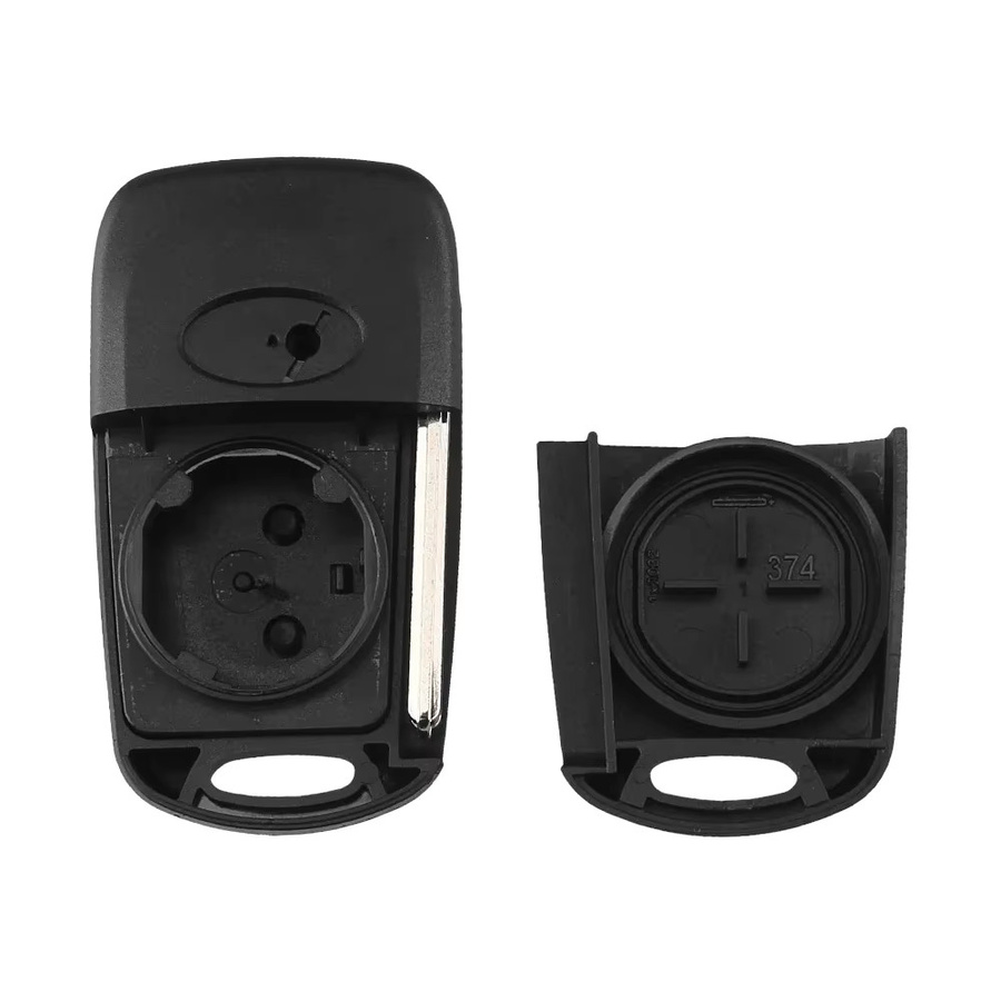 KEYYOU Fernschlüsselgehäuse für Hyundai I20 I30 IX35 I35 Accent und Kia Picanto Sportage K5, 3 Tasten Flip Folding Remote Key Case, Schwarz - Bild 3