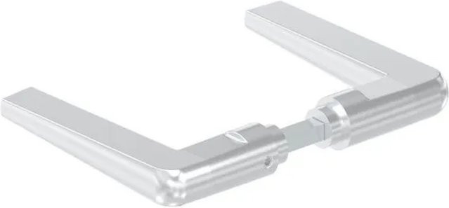FeNau Alu-Türdrückerpaar Gerade in Silber und Weiß - Bild 1