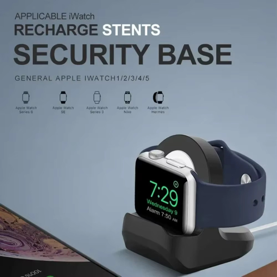 VIKEFON Silikon Standhalterung für Apple Watch und iWatch als kabellose Ladestation für Home Office und Desktop - Bild 6