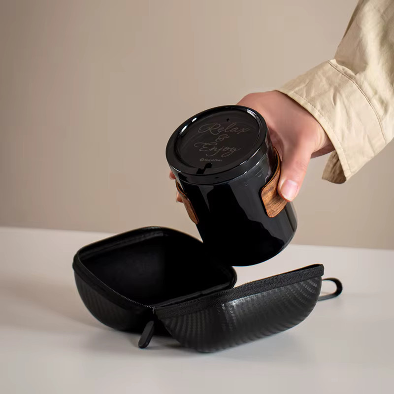 SearchPean Pour-over-Kaffeeset mit Kaffeetropfer, Kaffeekessel, Teekanne und Kaffeefilter in Schwarz für 1–2 Tassen - Bild 2