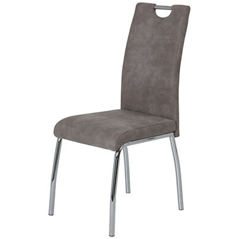 2er Set Stühle Hela im Vintage-Design aus Microfaser, Grau, B/H/T: 44 x 98 x 61 cm - Bild 3