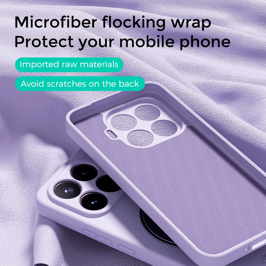 Xiaomi MagSafe Schutzhülle für Mi 17T Pro aus weichem Flüssigsilikon mit Ringständer in Purple - Bild 2