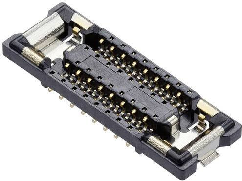 Molex Mezzanine-Steckverbinder Quad-Row mit 32 Polen in Schwarz, Rastermaß 0,175 mm, Artikelnummer 2033890323 - Bild 1
