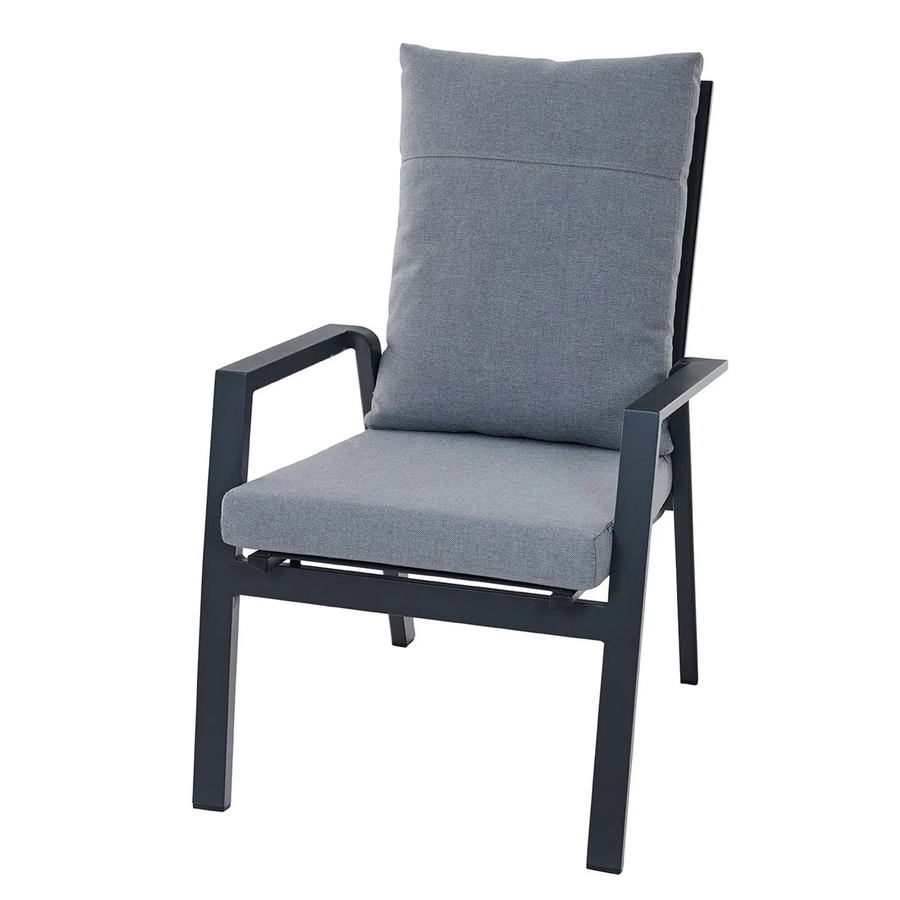 Siena Garden Sessel Valencia Comfort Plus in Anthrazitgrau Matt mit Aluminiumgestell und UV-beständigen Polstern, H: 98 cm, B: 65 cm, T: 67 cm - Bild 2