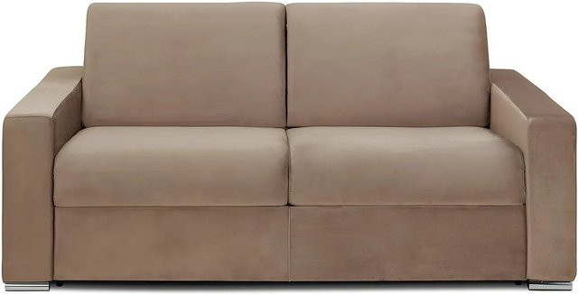 Vente-unique Schlafsofa Calito in Beige mit Stoffbezug, Breite: 194 cm, Tiefe: 223 cm, Höhe: 76 cm - Bild 1